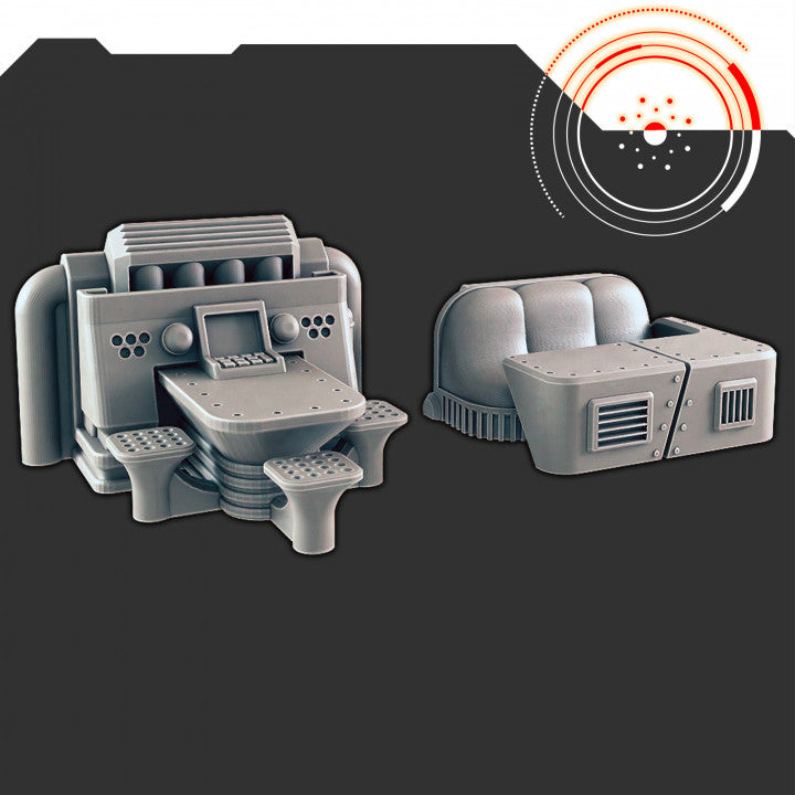 Sci-fi Scenery - Booth and Table