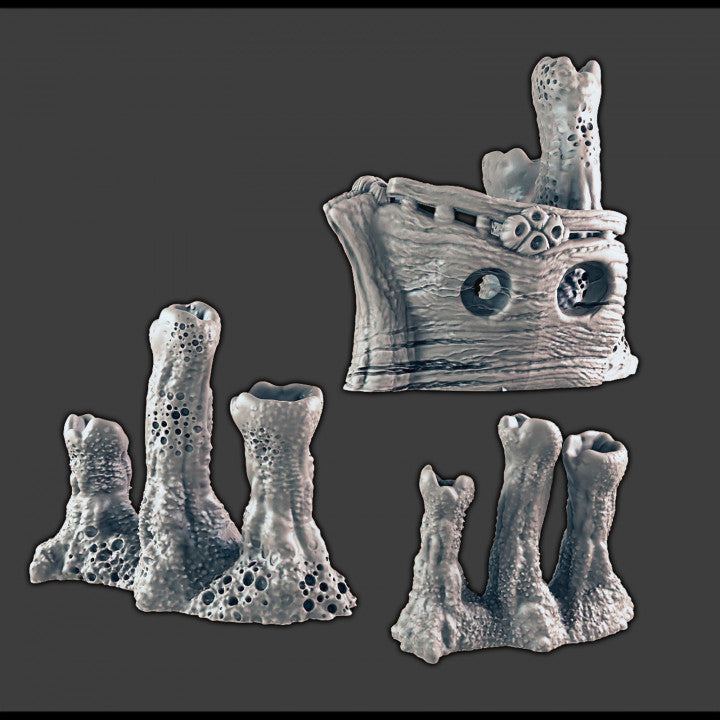 Underwater Steam Vents and Debris