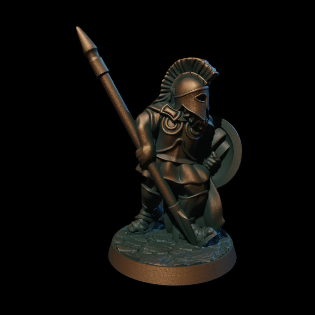 Hoplite With Spear 2 - 3D Printed Miniature for D&D and Other TTRPGs - Premium Detailed Greek Warrior Figure