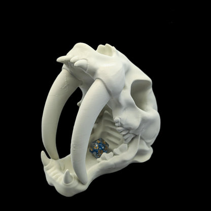 Sabertooth Skull Dice Tower