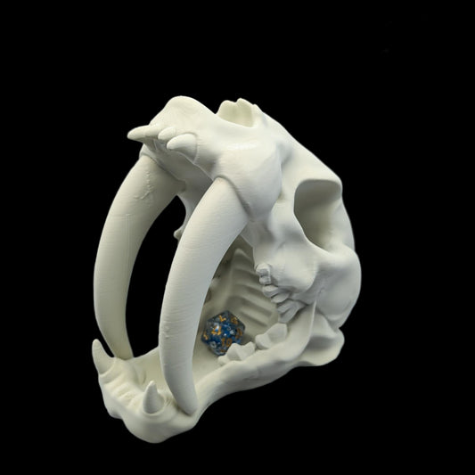 Sabertooth Skull Dice Tower