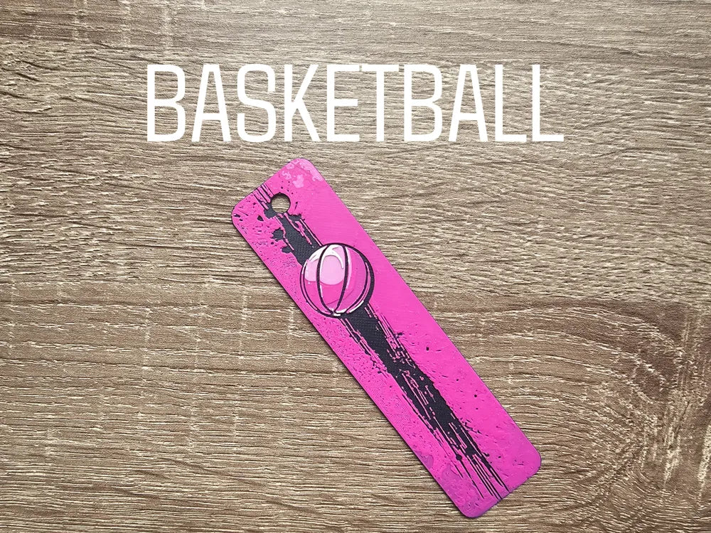Pink Basketball Bookmark