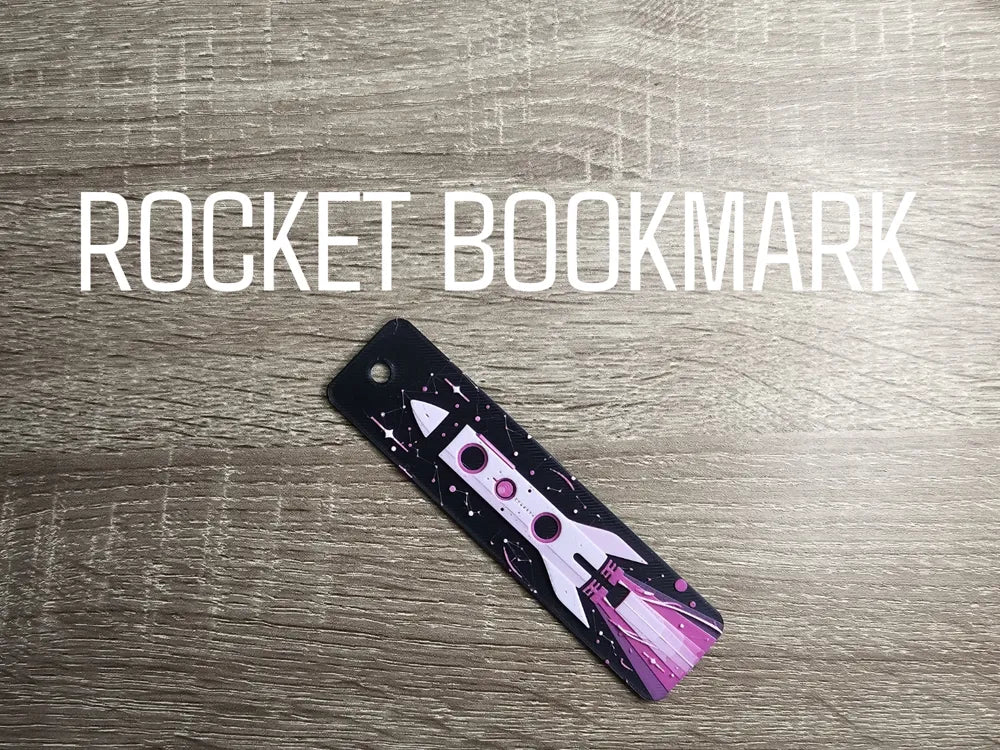 Pink Rocket Bookmark