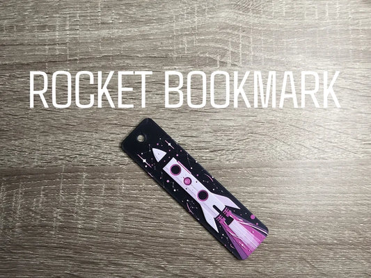 Pink Rocket Bookmark