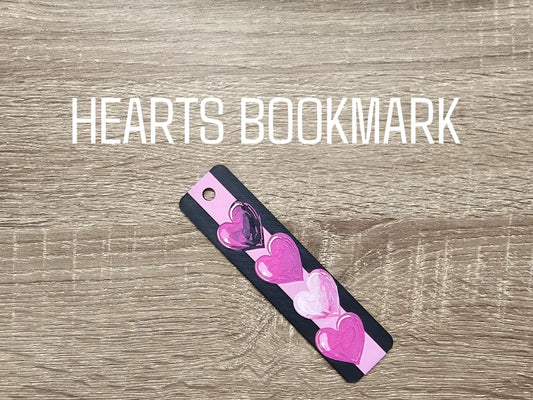 Pink Hearts Bookmark