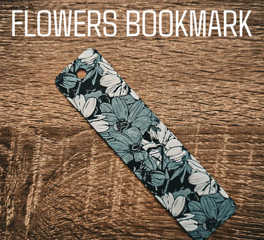 Monochrome Flowers Bookmark