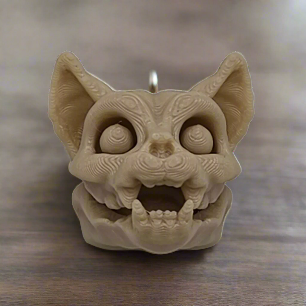 Bone Cat Keychain