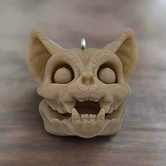 Bone Cat Keychain