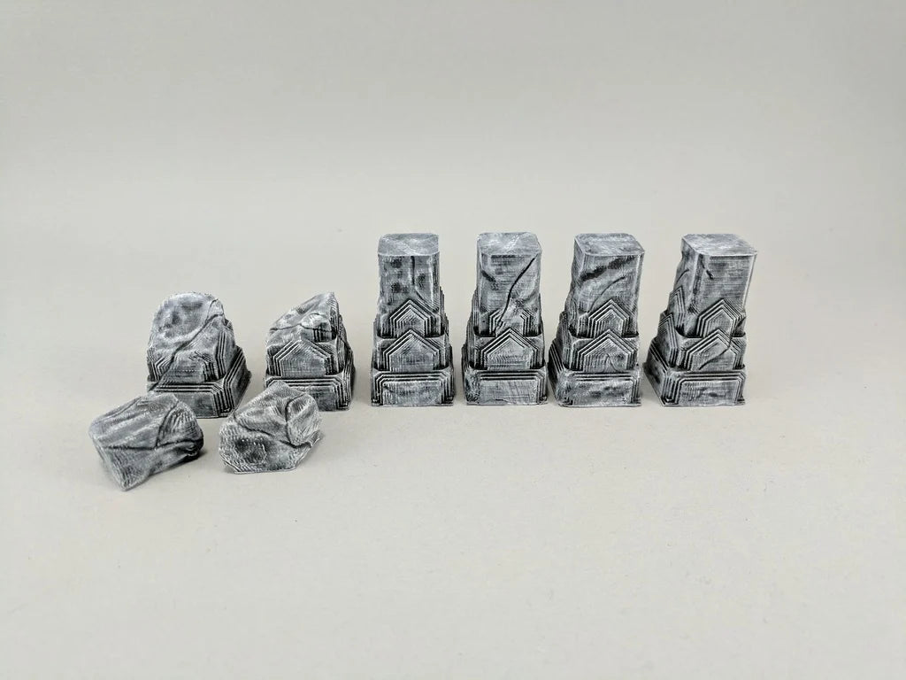 28mm Carved Stone Pillars