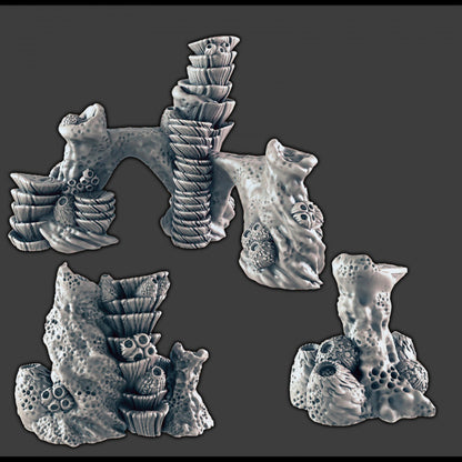 Large Coral and Underwater Formations Set