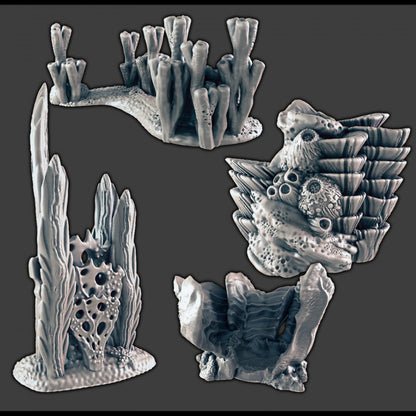 Large Coral and Underwater Formations Set