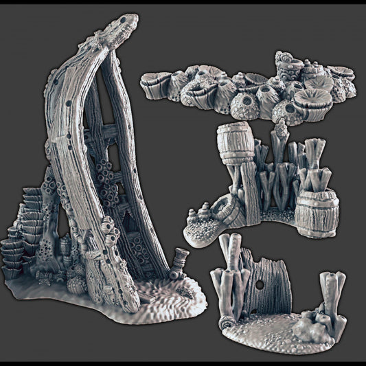 Shipwreck Coral/Rock Scatter Set 2