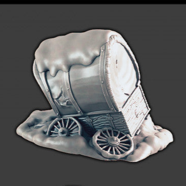 Snowy Broken Wagon