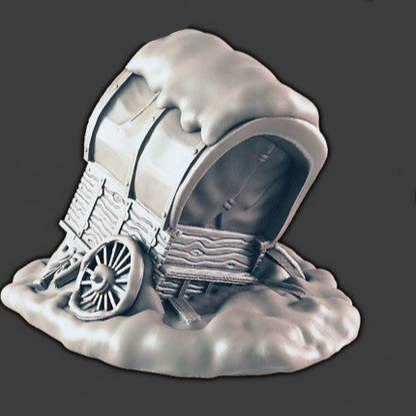 Snowy Broken Wagon