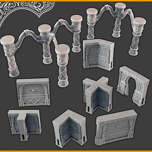 Set Of Desert Palace Features