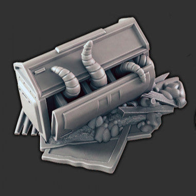 Sci-fi Scenery - Tentacle Critter In A Dumpster