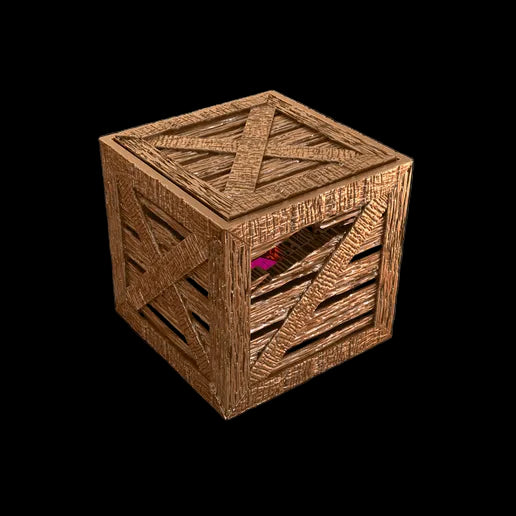 Wooden Crate Dice Holder