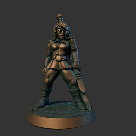 Female Warrior With A Halberd