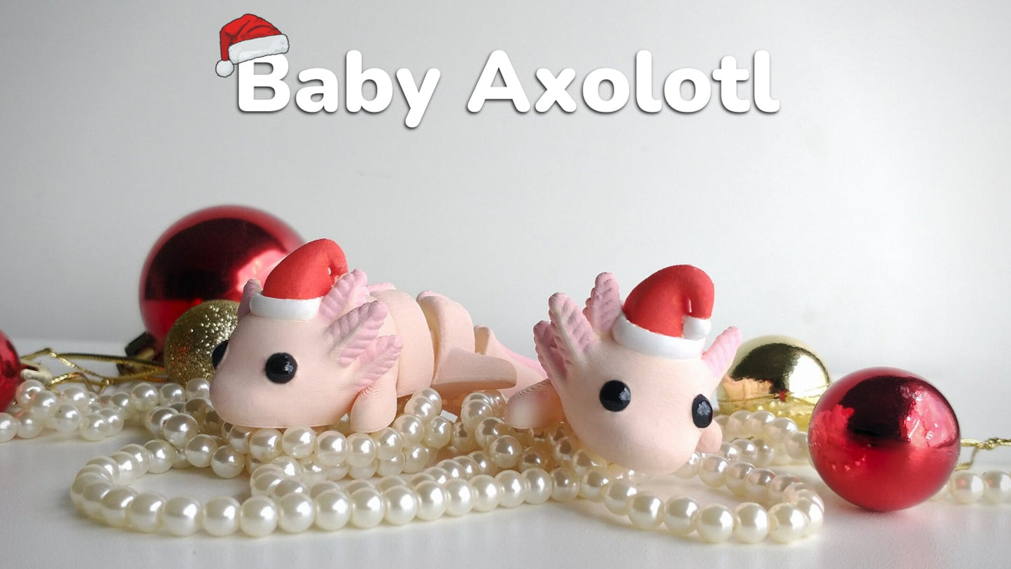 Christmas Themed Baby Axolotl