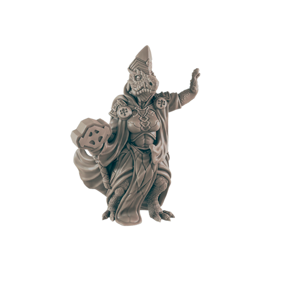 Female Dragonkin Cleric Miniature