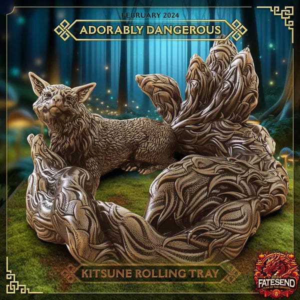 Kitsune Dice Rolling Tray