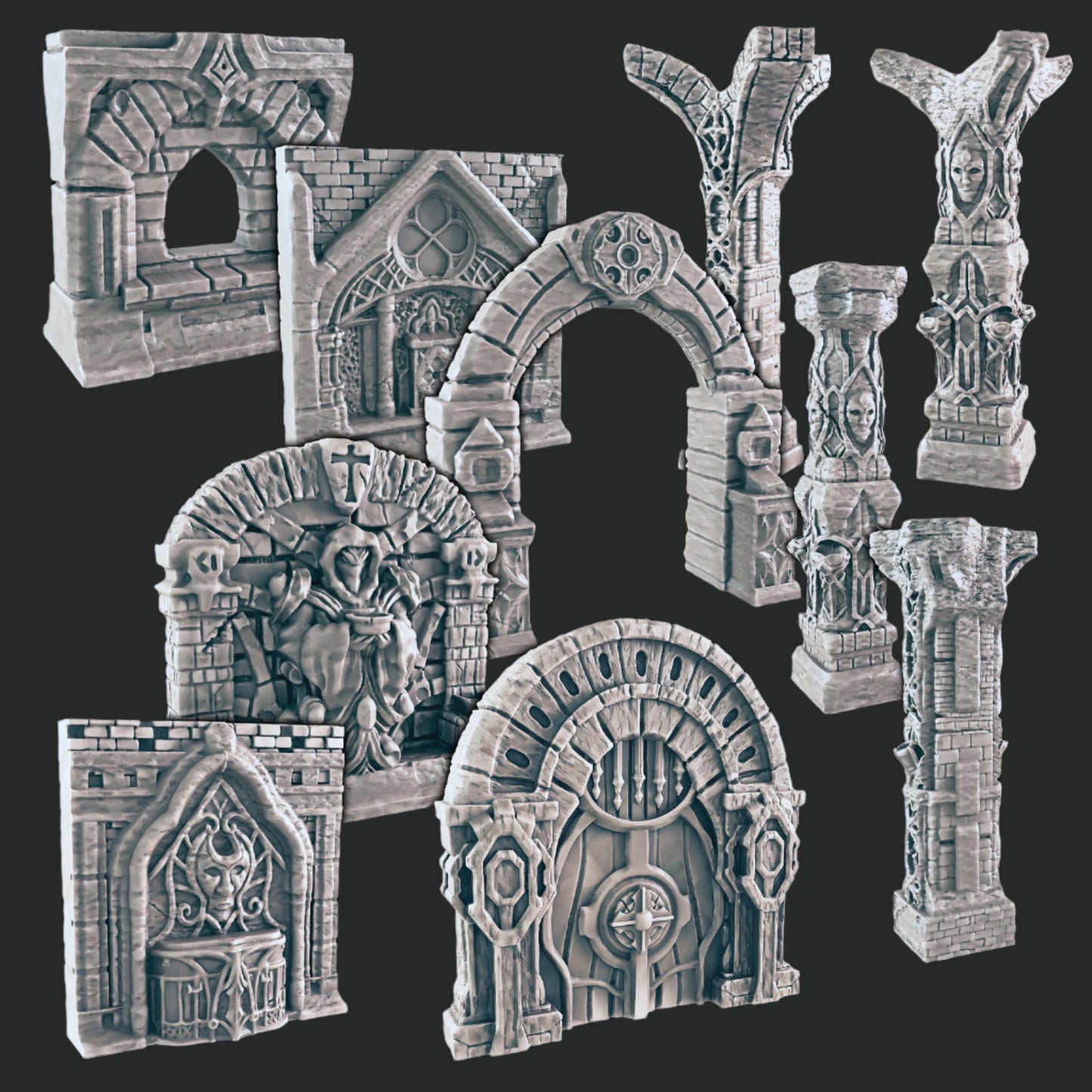 Religious Wall Features and Columns